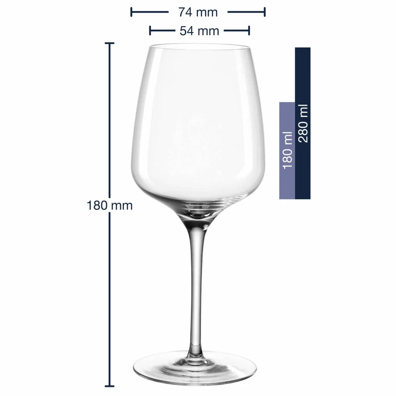 Leonardo Rieslingglas Cesti, Weinglas, Weißweinglas, Kristallglas, 280 ml, 061965