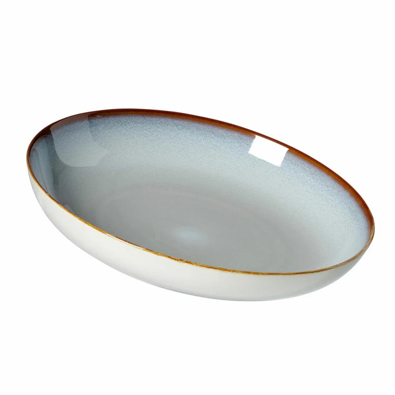 Ritzenhoff & Breker Portofino Suppenteller, Pastateller, Tiefer Teller, Steinzeug, Grau, Ø 23 cm, 418507
