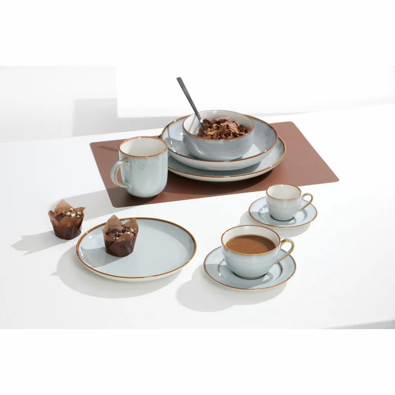 Ritzenhoff & Breker Portofino Suppenteller, Pastateller, Tiefer Teller, Steinzeug, Grau, Ø 23 cm, 418507