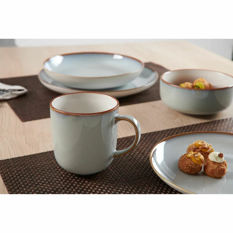 Ritzenhoff & Breker Portofino Suppenteller, Pastateller, Tiefer Teller, Steinzeug, Grau, Ø 23 cm, 418507
