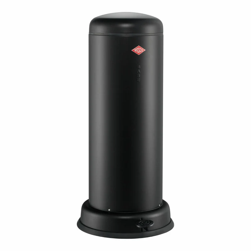Wesco Baseboy 30 Treteimer, Abfalleimer, Mülleimer, Stahlblech, Schwarz Matt, 30 L, 134731-73