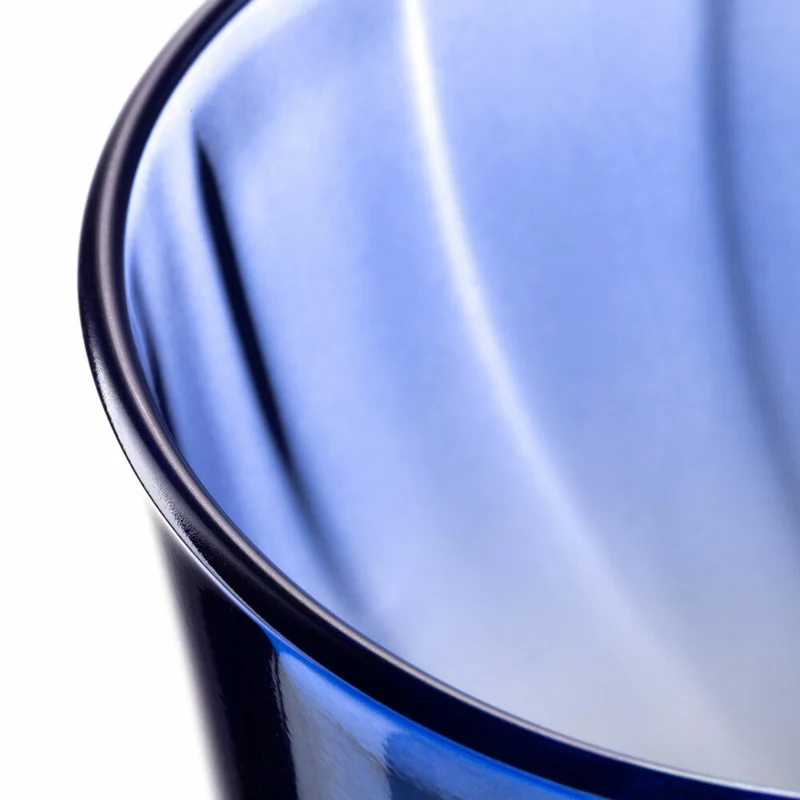 Leonardo Trinkglas Twist, Wasserglas, Saftglas, Kalk-Natron-Glas, Blau, 215 ml, 046967
