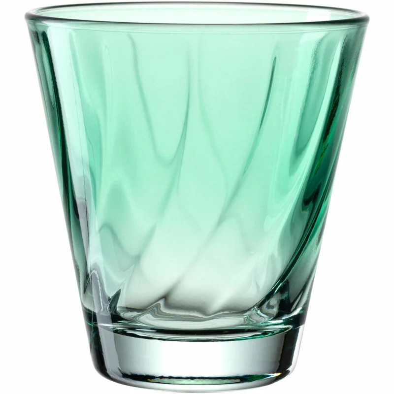 Leonardo Trinkglas Twist, Wasserglas, Saftglas, Kalk-Natron-Glas, Grün, 215 ml, 046968