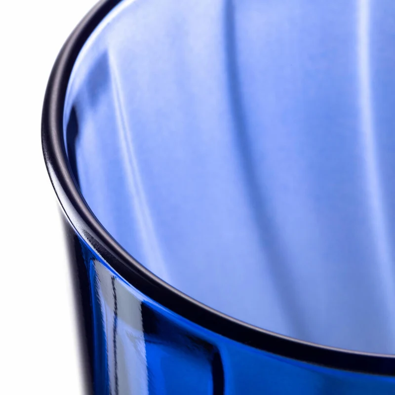 Leonardo Trinkglas Twist, Wasserglas, Saftglas, Kalk-Natron-Glas, Blau, 300 ml, 046971