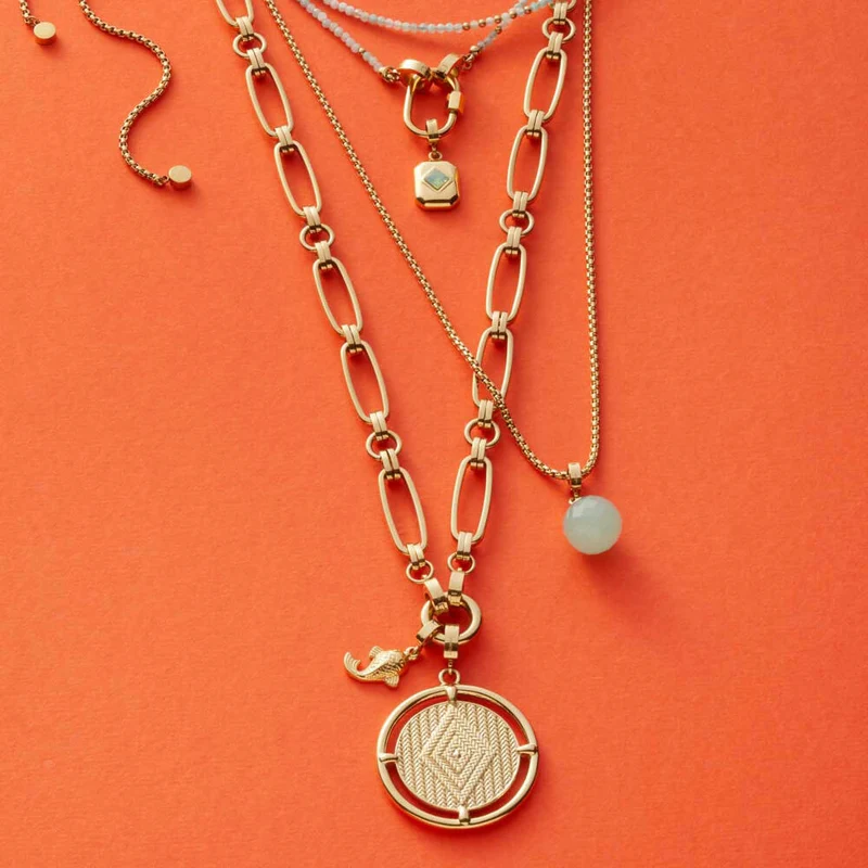 Leonardo Jewels Halskette 65 Mathilde Clip&Mix, Kette, Schmuckkette, Modeschmuck, Edelstahl IP Gold , 024266