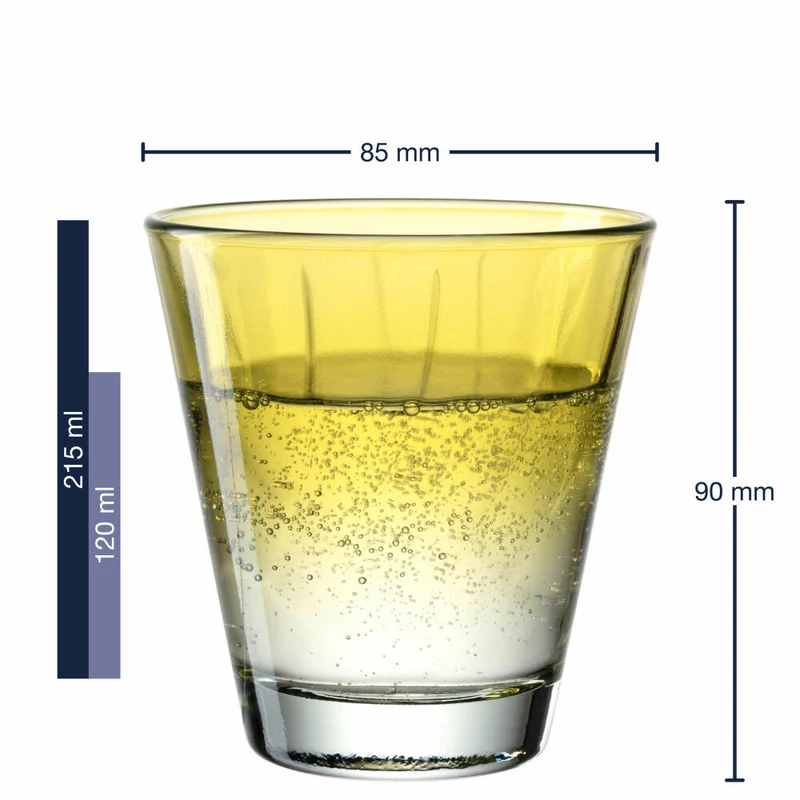 Leonardo Trinkglas Twist, 4er Set, Wasserset, Saftglas, Kalk-Natron-Glas, 215 ml, 046974