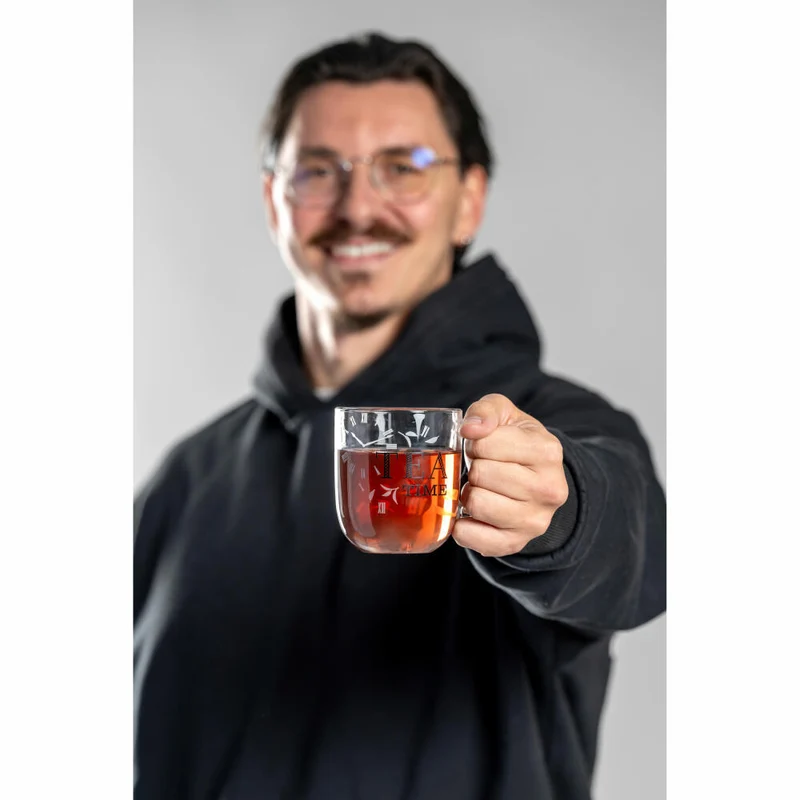 Leonardo Tasse Ufficio Tea Time, Kaffeetasse, Becher, Glastasse, Kalk-Natron-Glas, 400 ml, 047078