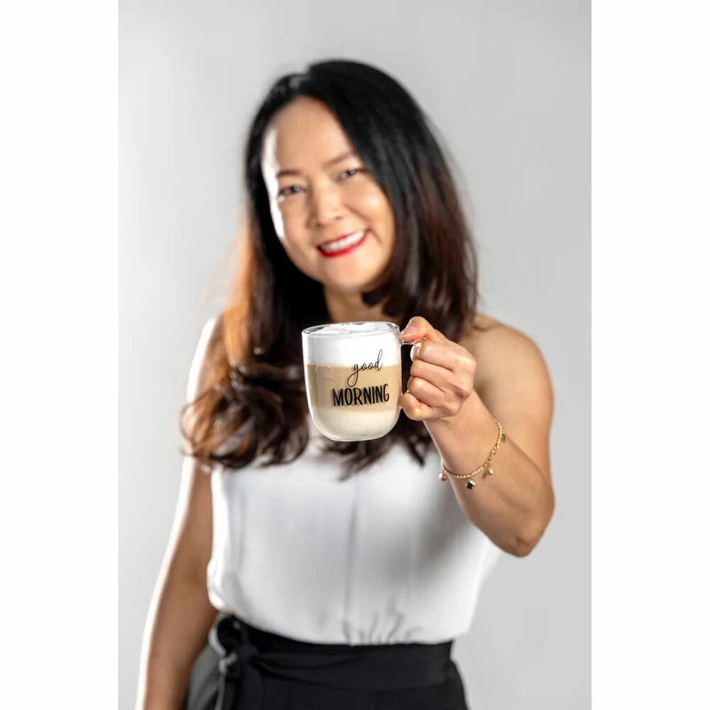 Leonardo Tasse Ufficio good Morning, Kaffeetasse, Becher, Glastasse, Kalk-Natron-Glas, 400 ml, 047079