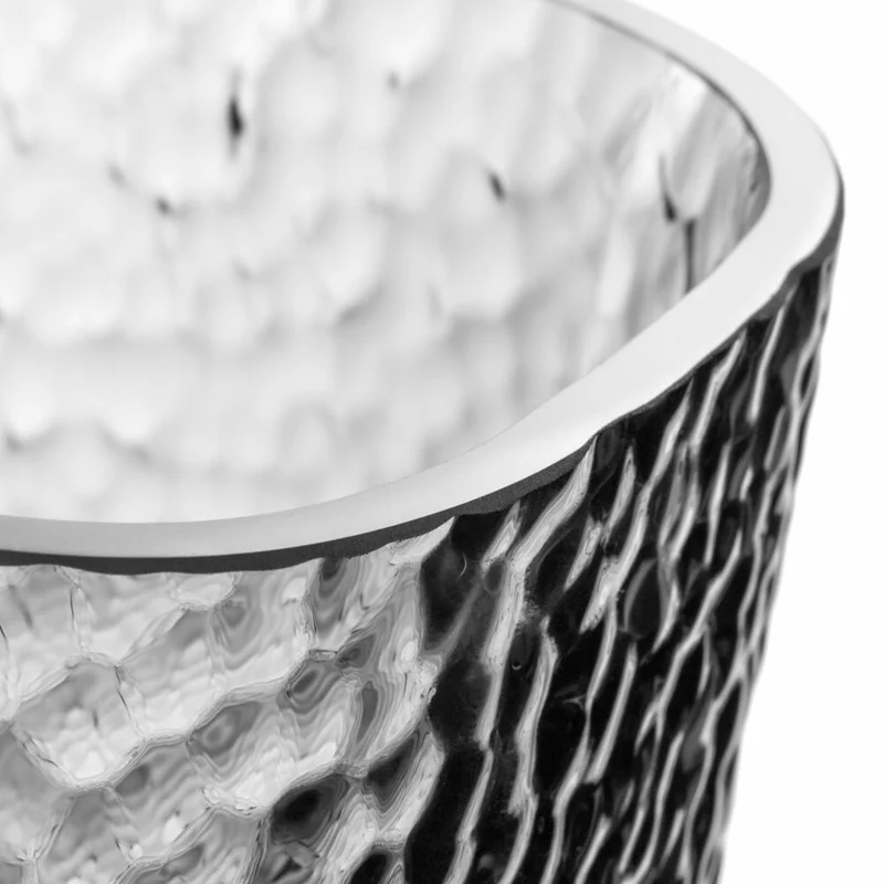 Leonardo Vase Martello, Dekovase, Blumenvase, Pflanzschale, Glas, Grau, H 13 cm, 033197
