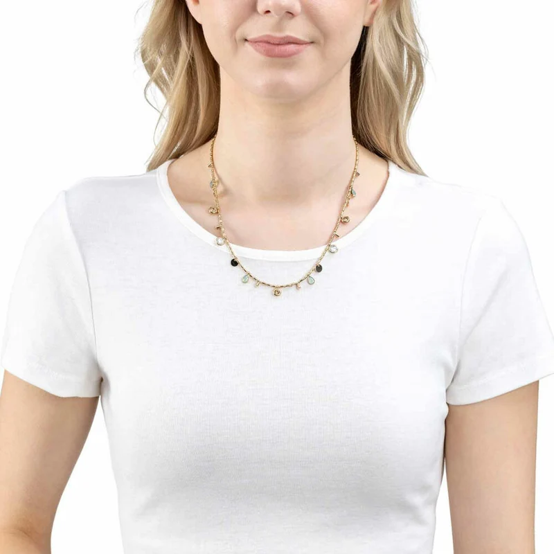 Leonardo Jewels Halskette Ella, Kette, Schmuckkette, Modeschmuck, Edelstahl IP Gold, Mehrfarbig, 023543