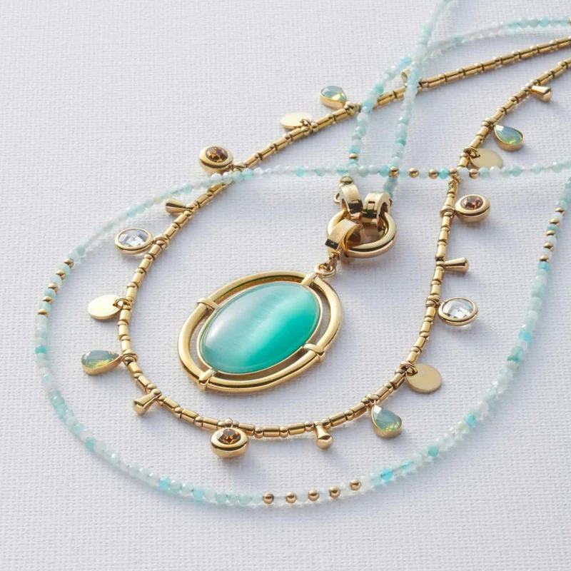Leonardo Jewels Halskette Ella, Kette, Schmuckkette, Modeschmuck, Edelstahl IP Gold, Mehrfarbig, 023543