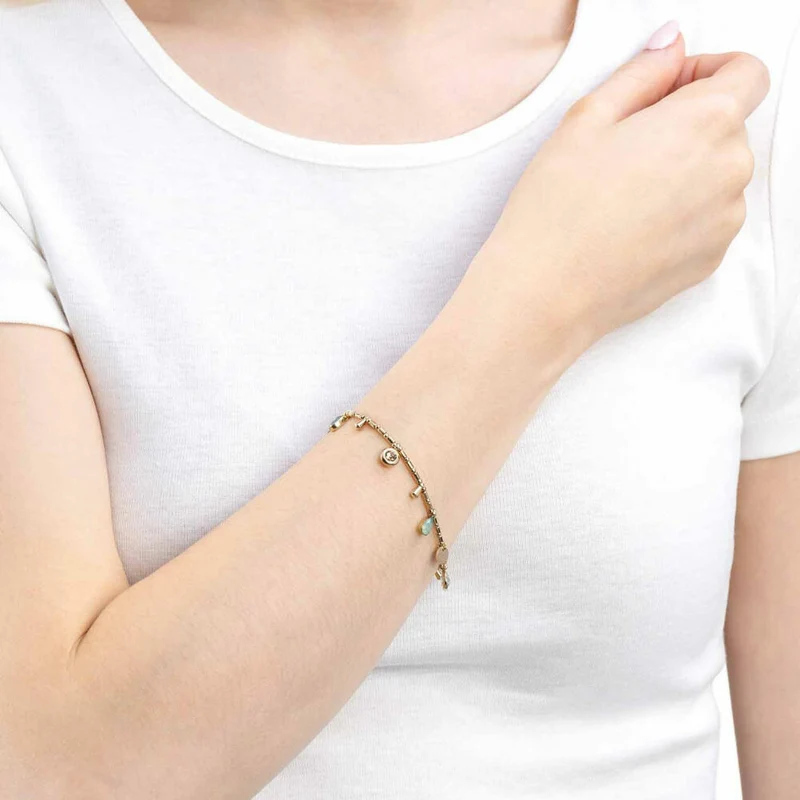 Leonardo Jewels Armband Ella, Schmuckarmband, Armkette, Modeschmuck, Edelstahl IP Gold, Mehrfarbig, 023544