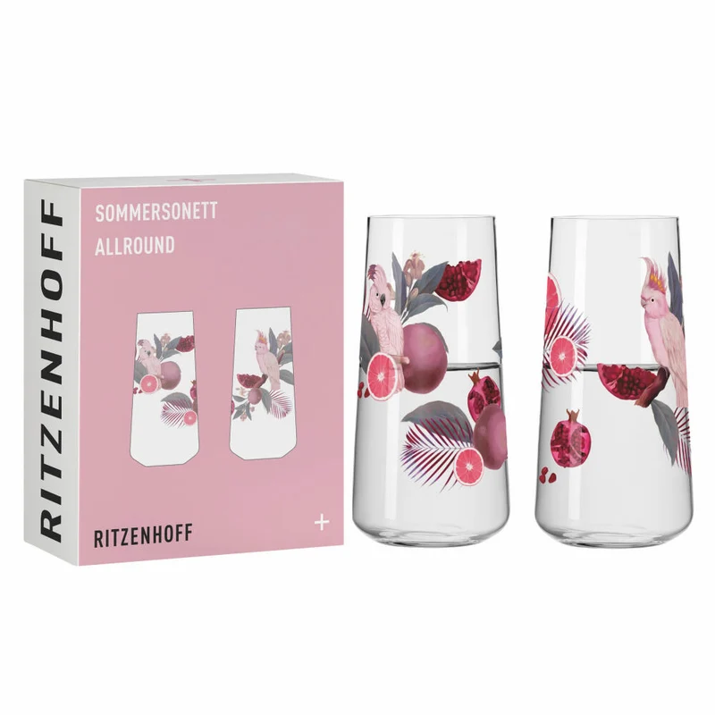 Ritzenhoff D-TOX Sommersonett F24, 2er Set, R. Richter, Universalglas, Kristallglas, 614 ml, 6151002