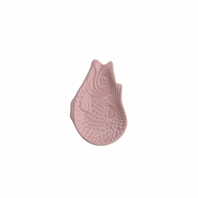 Gift Company Dekoteller Monsieur Carafon S, Teller in Fisch-Form, Steingut, Sea Pink, 12.5 x 8.3 cm, 1151303012