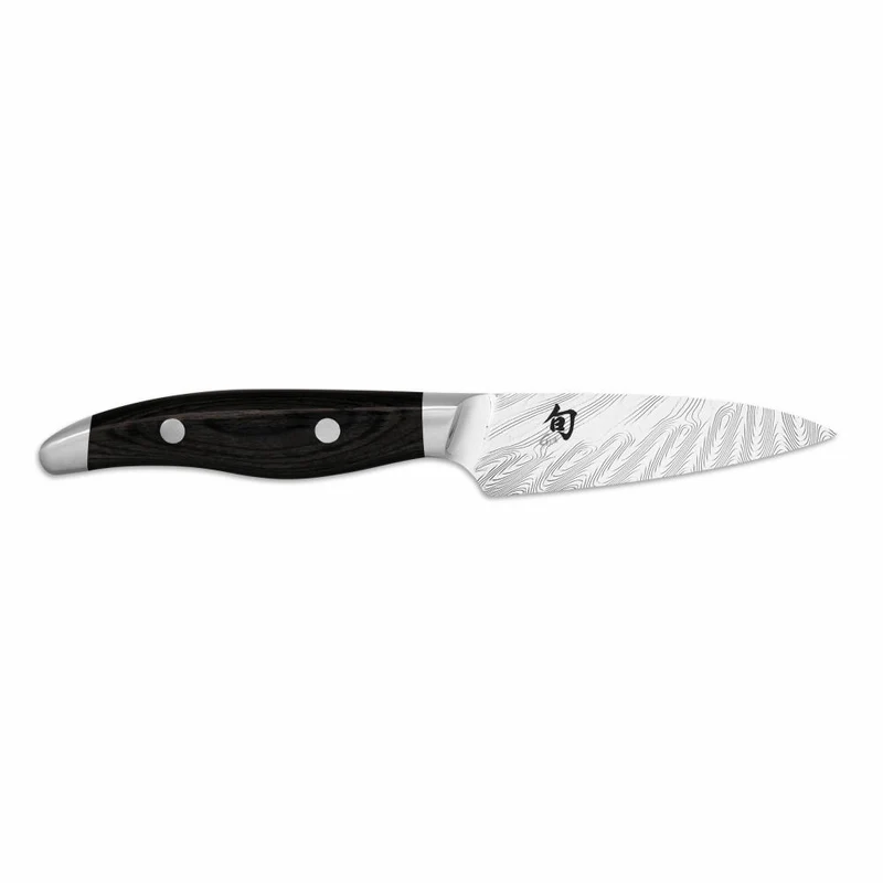 Kai Officemesser Shun Nagare Black, Dual-Core-Stahl, Pakkaholz, Klingenlänge 9 cm, NDC-0700S
