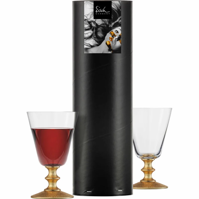 Eisch Rotweingläser Gold Rush, 2er Set, Rotweinglas, Weinglas, Kristallglas, Gold, 290 ml, 74358611