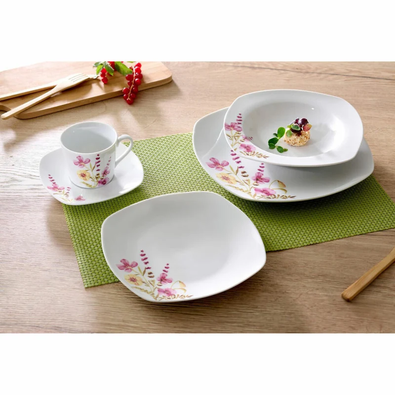 Ritzenhoff & Breker Malve Kaffeeservice, 18-tlg., Geschirrset, Kaffee Service, Porzellan, Weiß, 422702
