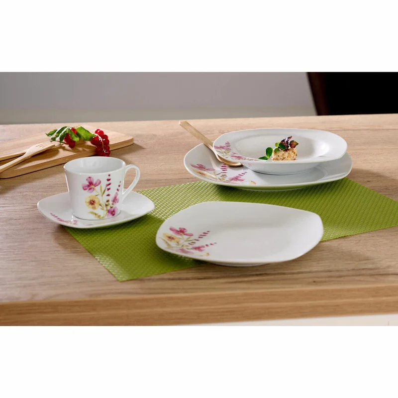 Ritzenhoff & Breker Malve Kaffeeservice, 18-tlg., Geschirrset, Kaffee Service, Porzellan, Weiß, 422702