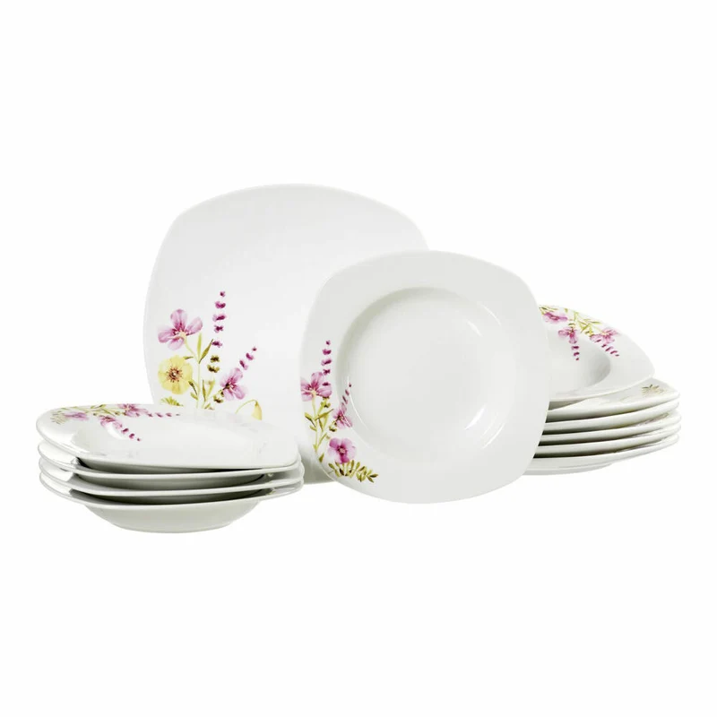 Ritzenhoff & Breker Malve Tafelservice, 12-tlg., Geschirrset, Service, Porzellan, Weiß, 422719