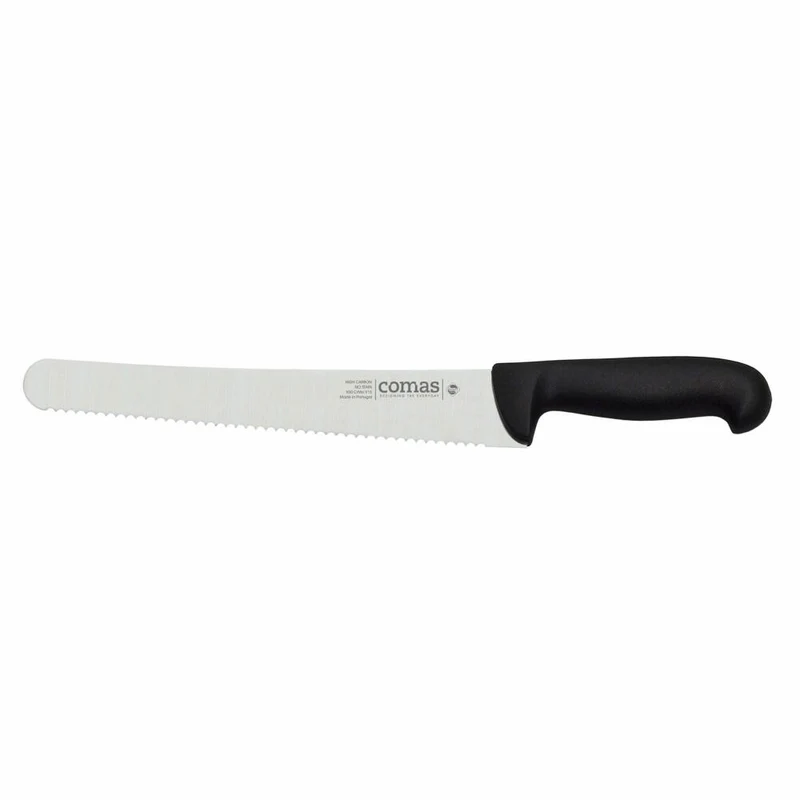 Comas Brotmesser Carbon, Gebäckmesser, Stahl, PP, Schwarz, 25 cm Klinge, 10084