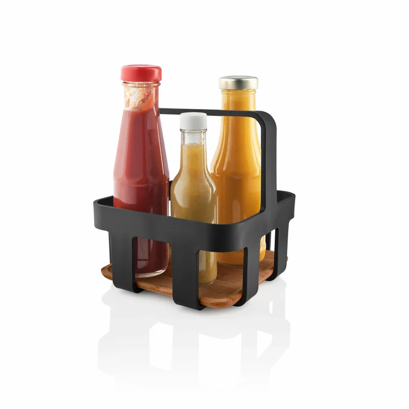 Eva Solo Nordic kitchen Table Caddy Black, Tisch Organizer, Gewürzständer, Küchenutensil, Schwarz, 17 x 17 x 18.5 cm, 520451