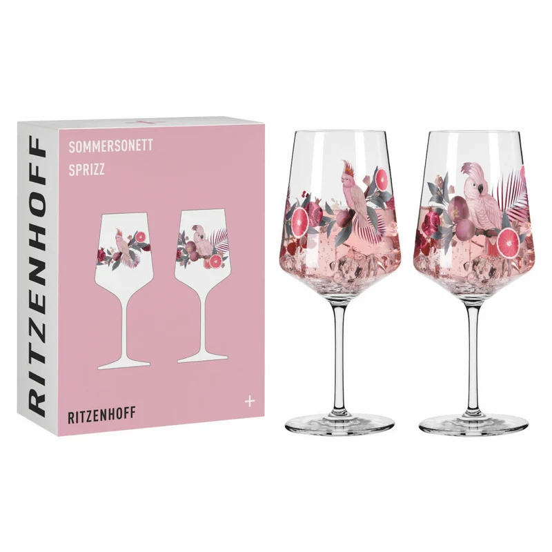 Ritzenhoff Sommersonett Sprizz F24, 2er Set, R. Richter, Aperol-Glas, Aperitifglas, Kristallglas, 544 ml, 6011003