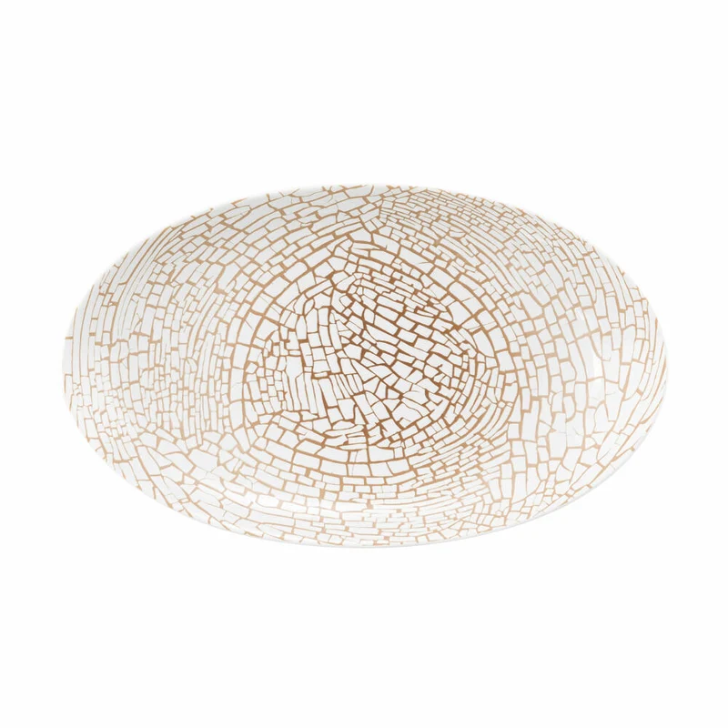 Seltmann Weiden Liberty Platte Oval, Servierplatte, Servierteller, Porzellan, Krakelee, 24.1 x 14.4 cm, 001.764230