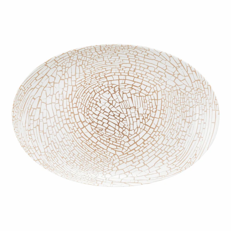 Seltmann Weiden Liberty Platte Oval, Servierplatte, Servierteller, Porzellan, Krakelee, 35.1 x 24.2 cm, 001.764232