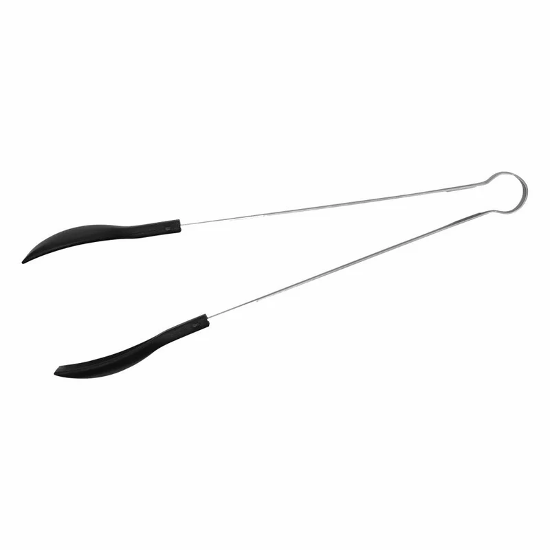 Berndes Küchenhelfer Steakzange, Fleischzange, Bratwurstzange, Grillzange, Edelstahl / Kunststoff, Silber / Schwarz, 009080