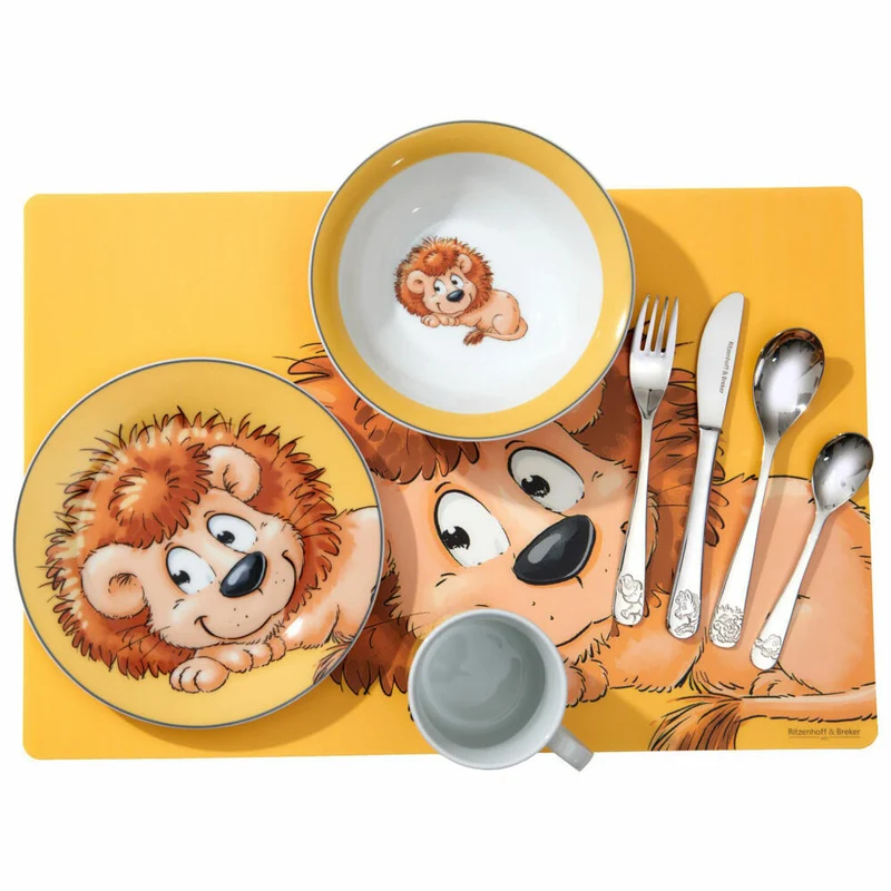 Ritzenhoff & Breker Happy Zoo Leo Kinder-Trink-Becher, Kinderbecher, Tasse, Kinder, Porzellan, 270 ml, 413199