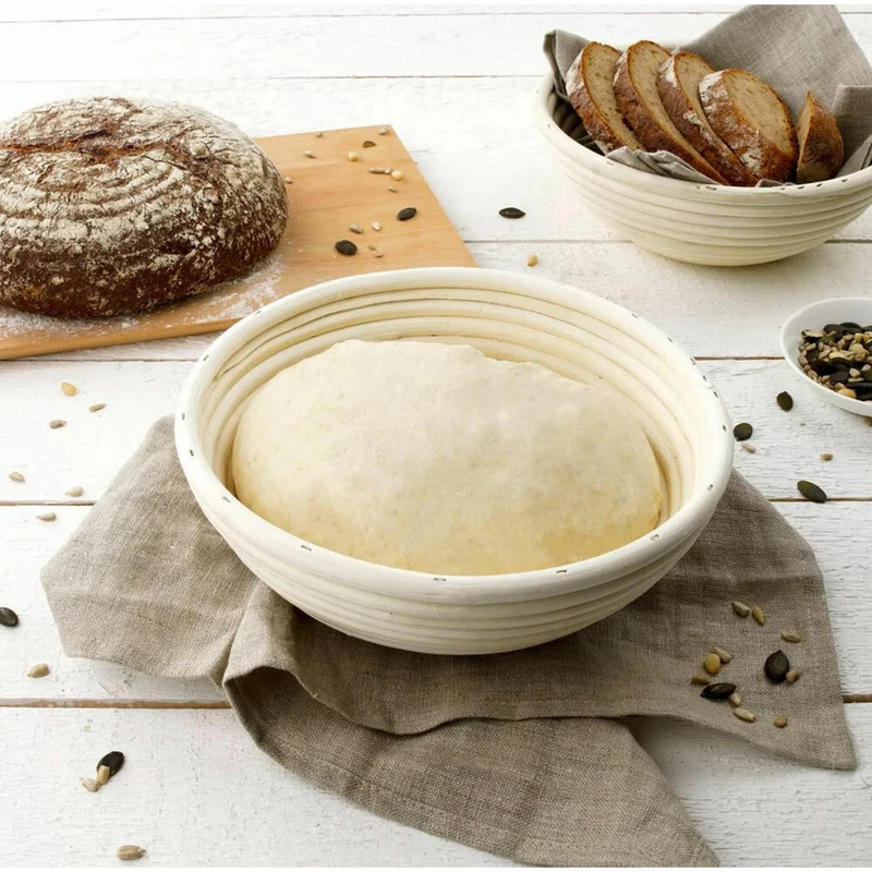 Zenker Gärkörbchen Dein Brot! rund, Brotkörbchen, Rattan, Beige, 22 cm, 7316