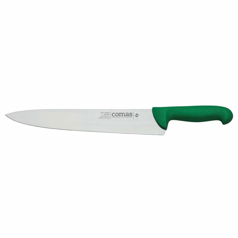 Comas Kochmesser Carbon, Küchenmesser, Stahl, PP, Grün, 30 cm Klinge, 10131