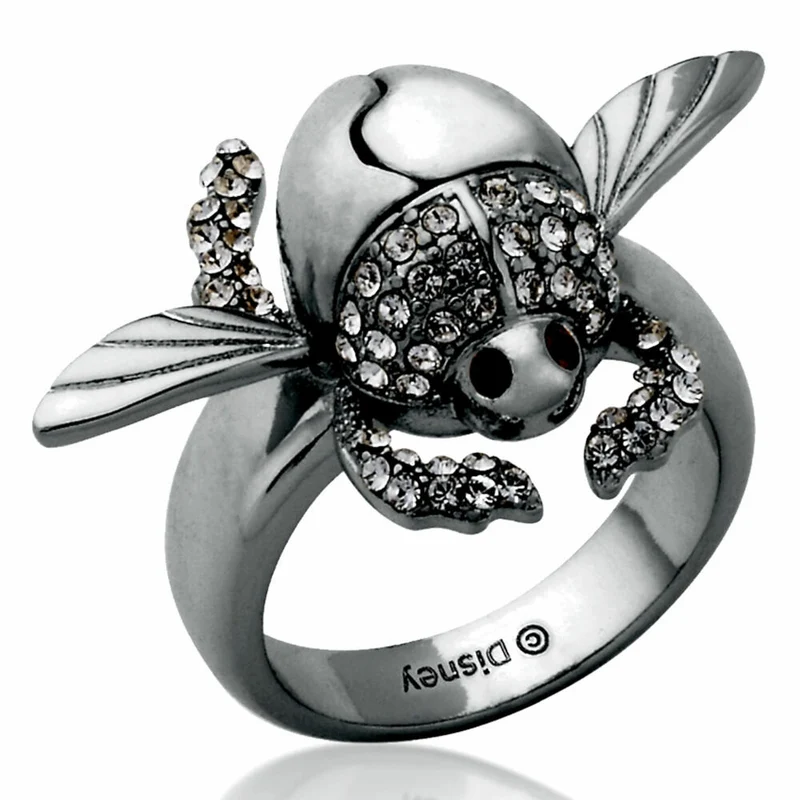 Goebel Aladdin Goldener Scarabäus Ring, Disney, Käfer Ring, Schmuck, Weißgold, 14 Karat, Größe 8, 12101641