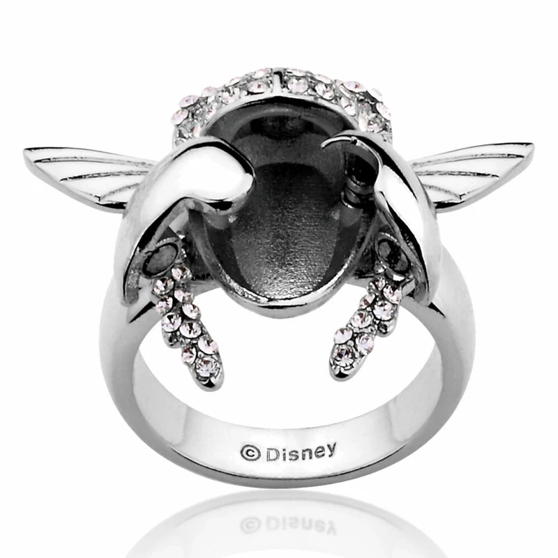 Goebel Aladdin Goldener Scarabäus Ring, Disney, Käfer Ring, Schmuck, Weißgold, 14 Karat, Größe 8, 12101641