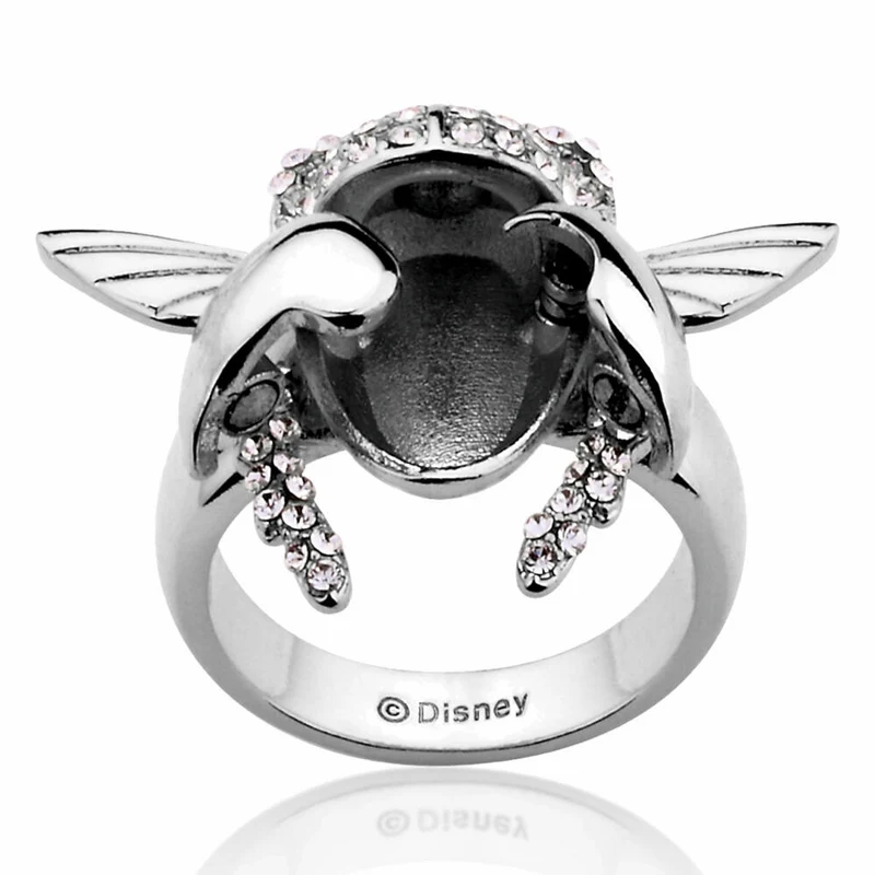 Goebel Aladdin Goldener Scarabäus Ring, Disney, Käfer Ring, Schmuck, Weißgold, 14 Karat, Größe 7, 12101631