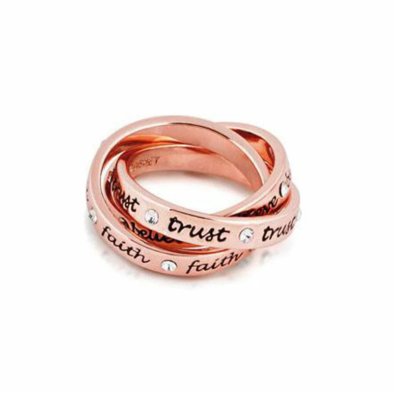 Goebel Ring verflochten Rotgold Gr. 7 Couture Kingdom Tinker Bell Gold Messing vergoldet 12101071