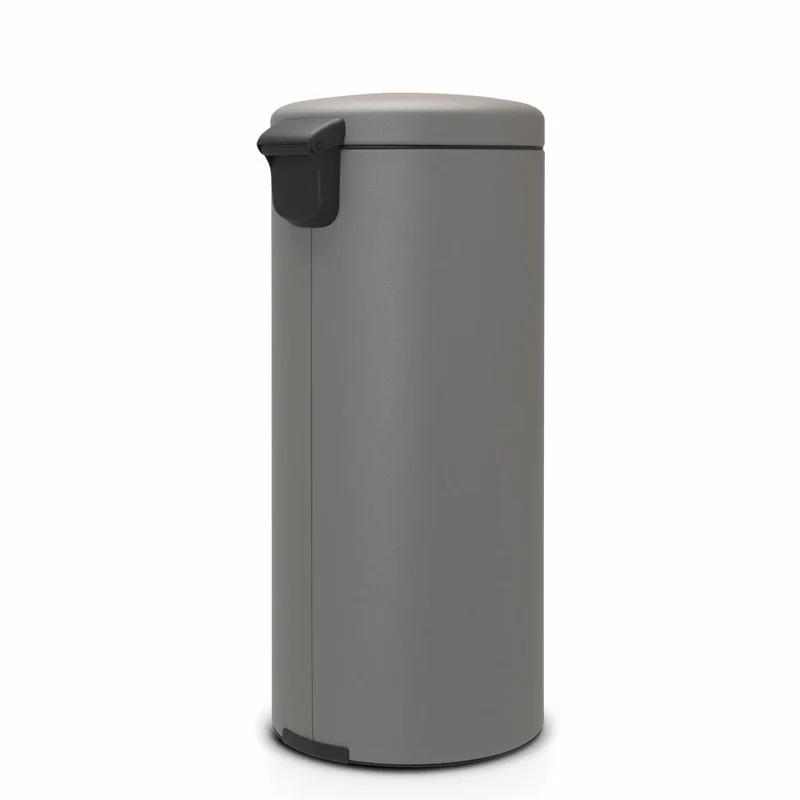 Brabantia Treteimer NewIcon, Abfalleimer, Mülleimer, Abfallbehälter, Stahl, Mineral Concrete Grey, 30 L, 119187