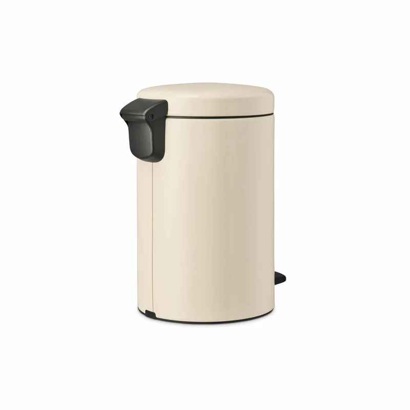 Brabantia Treteimer NewIcon, Abfalleimer, Mülleimer, Abfallbehälter, Stahl, Soft Beige, 12 L, 149924