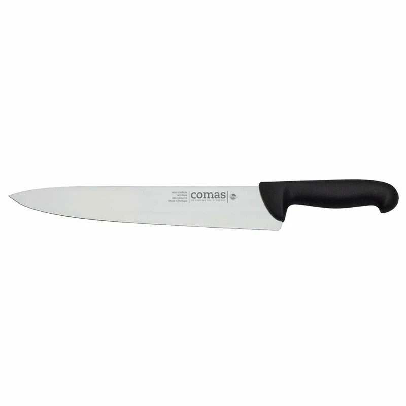 Comas Kochmesser Carbon, Küchenmesser, Stahl, PP, Schwarz, 30 cm Klinge, 10077