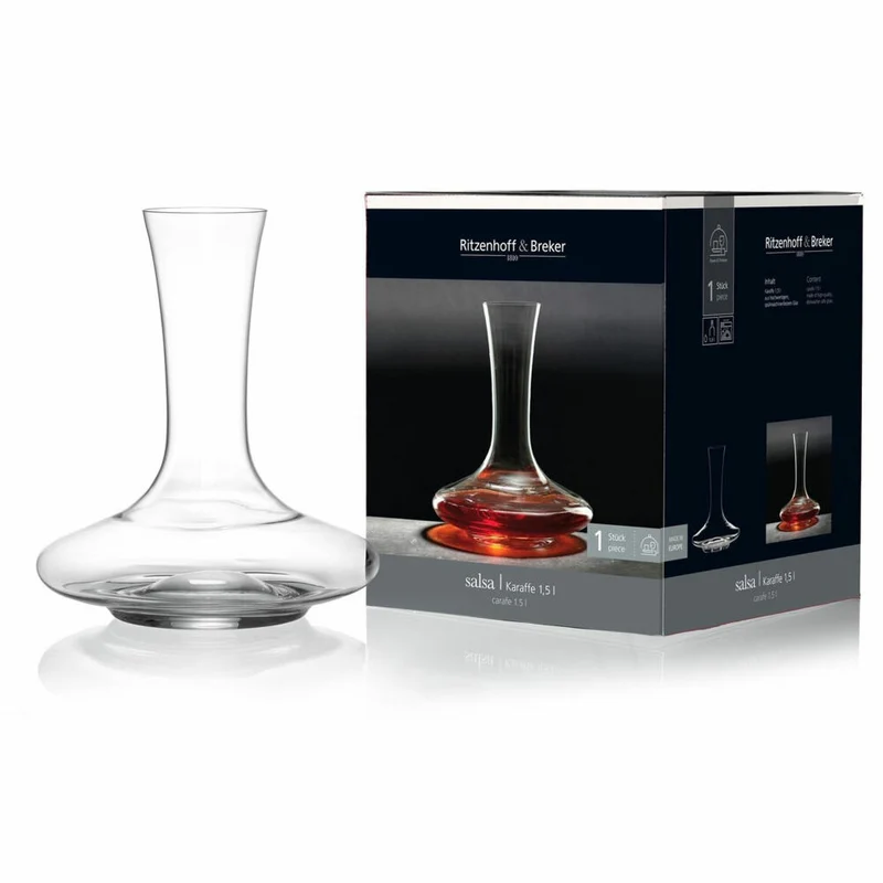 Ritzenhoff & Breker Salsa Karaffe, Dekanter, Dekantierflasche, Glas, 1.5 L, 817577