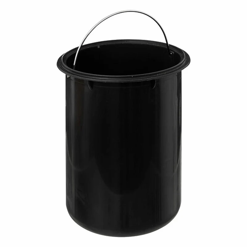 5five Simply Smart Abfalleimer Lea, Kosmetikeimer mit Soft Close, Weißblech, Kunststoff, Bambus, Weiß marmoriert, 3 L, 174995