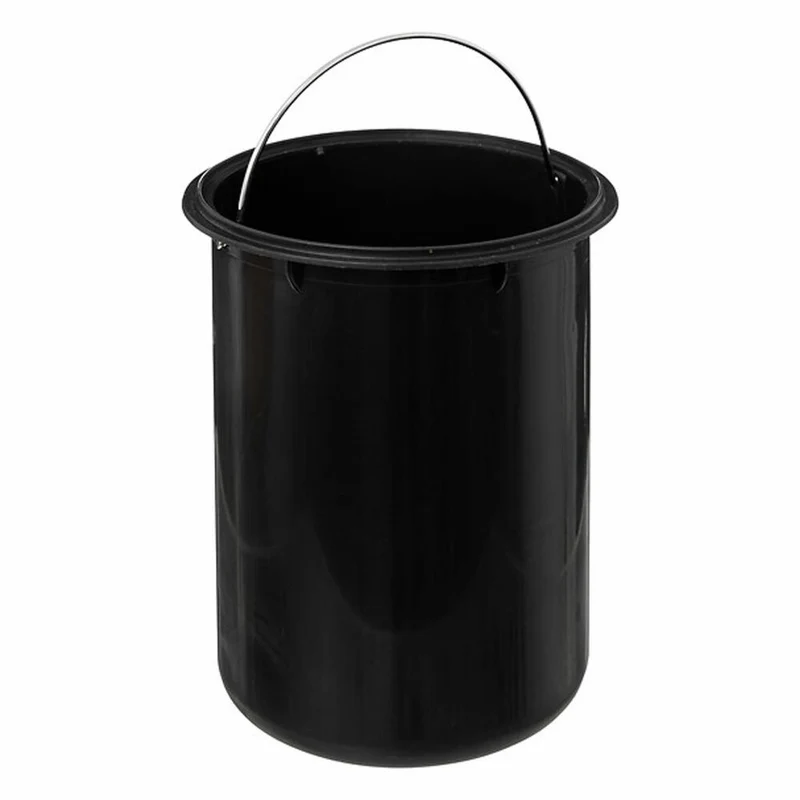 5five Simply Smart Abfalleimer Lea, Kosmetikeimer mit Soft Close, Weißblech, Kunststoff, Bambus, Schwarz marmoriert, 3 L, 174995B