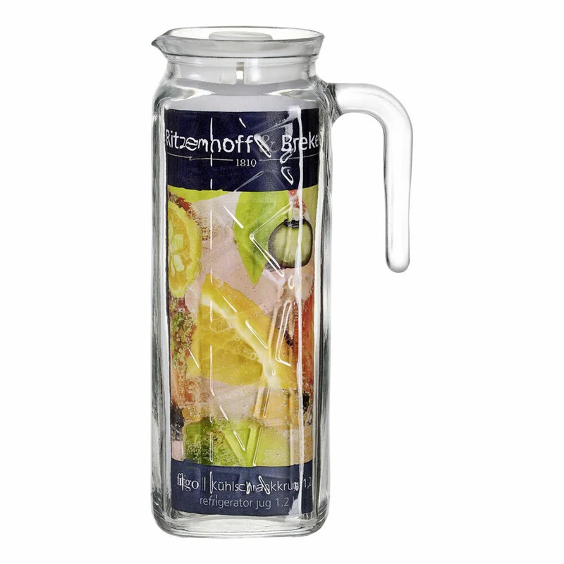 Ritzenhoff & Breker Frigo Kühlschrankkrug, Karaffe, Krug, Wasserkrug, Glas, 1.2 L, 818512