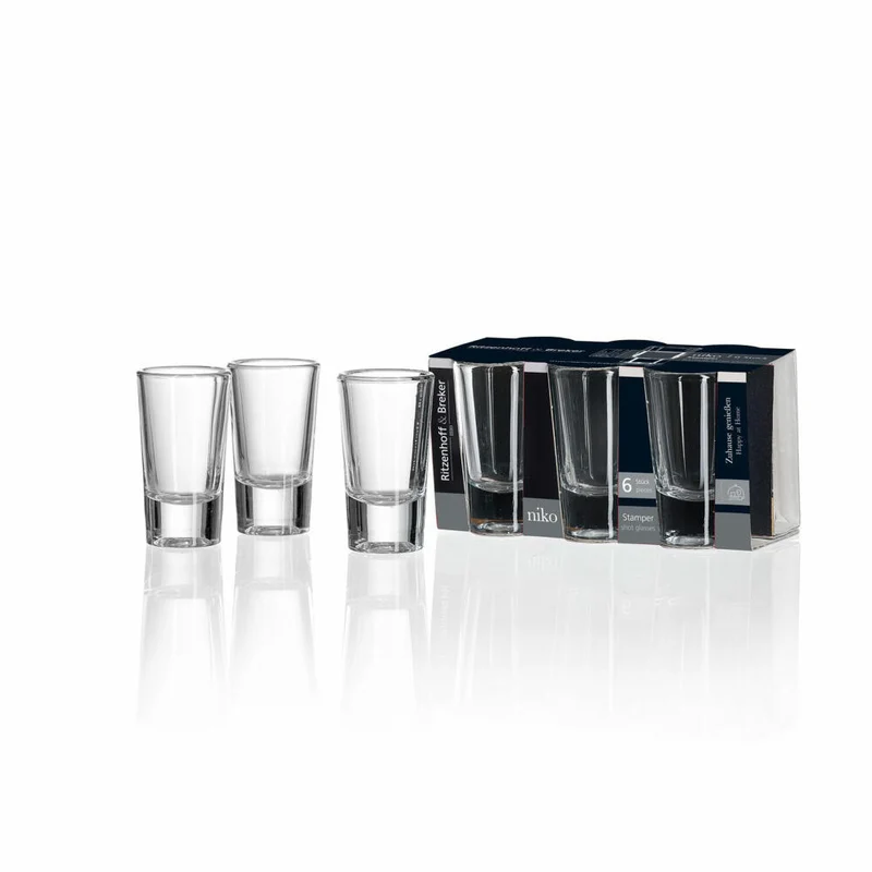 Ritzenhoff & Breker Niko Schnapsgläser, 6er Set, Stamper, Schnapsglas, 30 ml, 818536