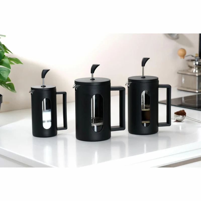 Ritzenhoff & Breker Adana Kaffeebereiter, French Press, Kaffeepresse, Borosilikat, Schwarz, 600 ml, 818833