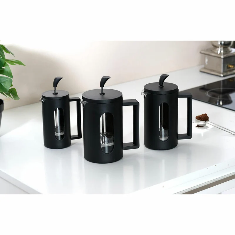 Ritzenhoff & Breker Adana Kaffeebereiter, French Press, Kaffeepresse, Borosilikat, Schwarz, 600 ml, 818833