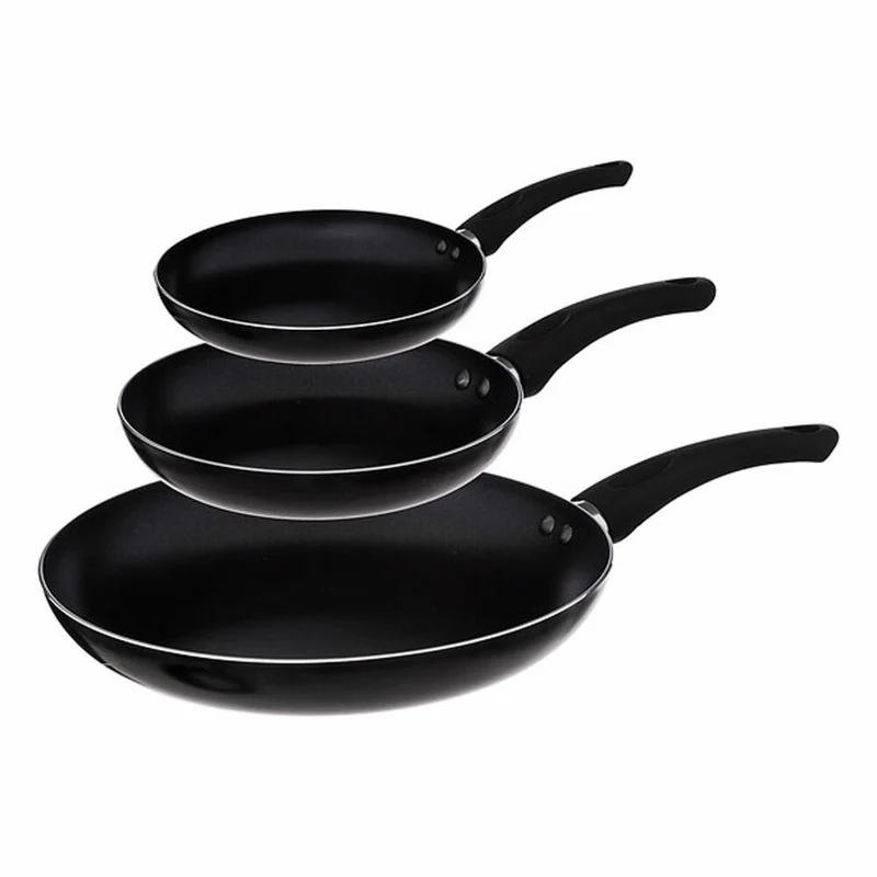 5five Simply Smart Pfannenset 3-tlg., Bratpfannen, Induktion, Aluminium, Silikon, Schwarz, 20, 24, 28 cm, 179792