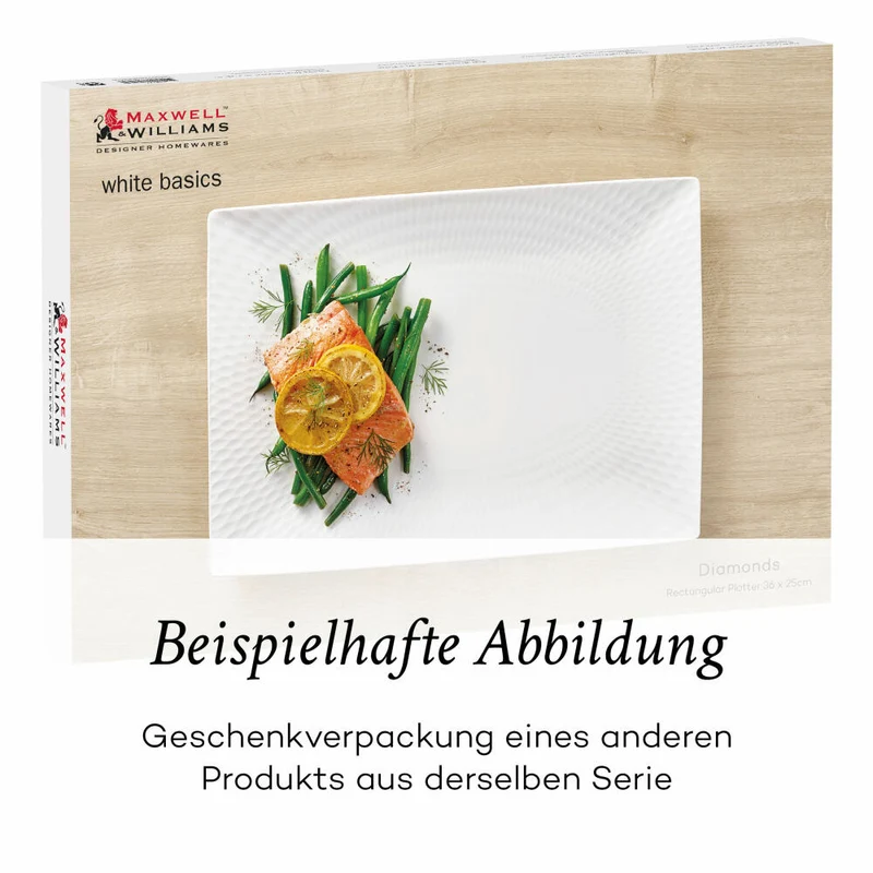 Maxwell & Williams DIAMONDS Vorratsdose, Aufbewahrungsdose, in Geschenkbox, Porzellan, Weiß, 600 ml, DV0183