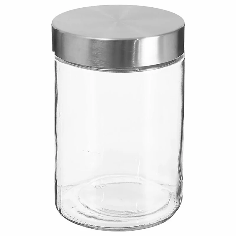 5five Simply Smart Einmachglas Nixo, Vorratsglas, Glas, Edelstahl, Transparent, 1.2 L, 135297