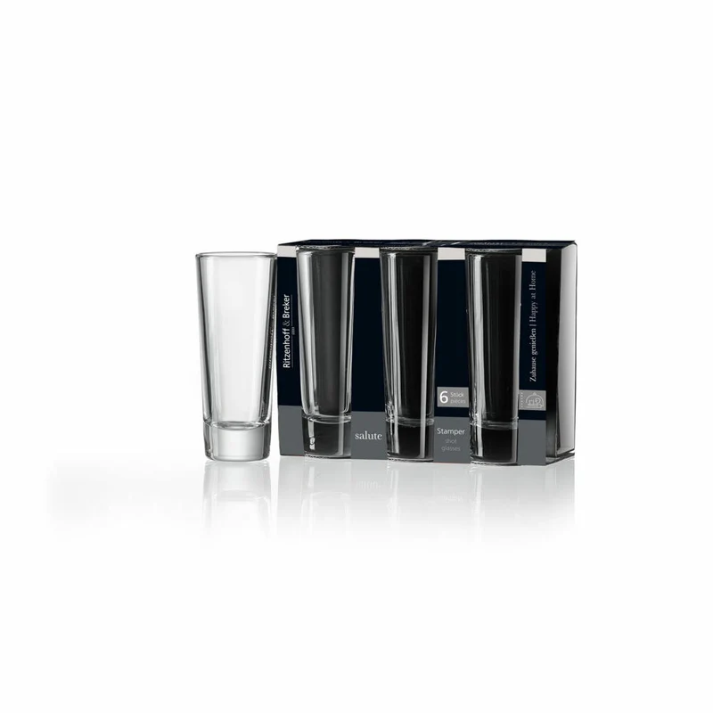 Ritzenhoff & Breker Salute Schnapsgläser, 6er Set, Stamper, Schnapsglas, 65 ml, 818918
